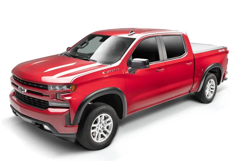 Bushwacker 40930-02 Black Oe-Style Smooth Finish 4-Piece Fender Flare Set For 2019-2026 Chevrolet Silverado 1500, 2022 Chevrolet Silverado 1500 Ltd 40996-02 1