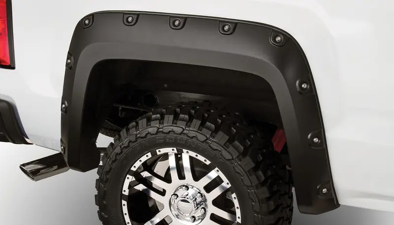 Bushwacker 40951-02 Black Cutout Style Smooth Finish 4-Piece Fender Flare Set For 2007-2013 Gmc Sierra 1500; Fits 69.3 In. Bed 2