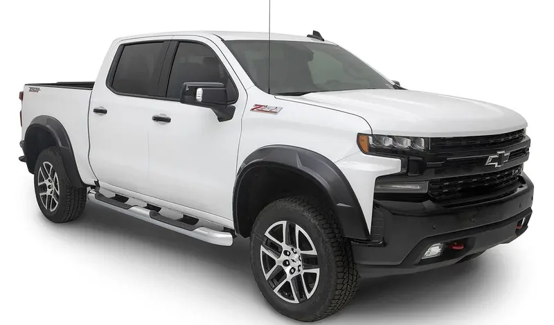 Bushwacker 40984-02 Drt Style Fender Flares; Front And Rear For 2019-2021 Chevrolet Silverado 1500/2022 Chevrolet Silverado 1500 Ltd 1