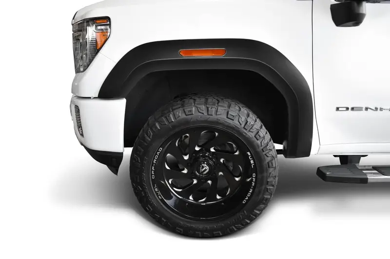 Bushwacker 40988-02 Black Extend-A-Fender Style Smooth Finish 4-Piece Fender Flare Set For 2020-2026 Gmc Sierra 2500 Hd/3500 Hd 1