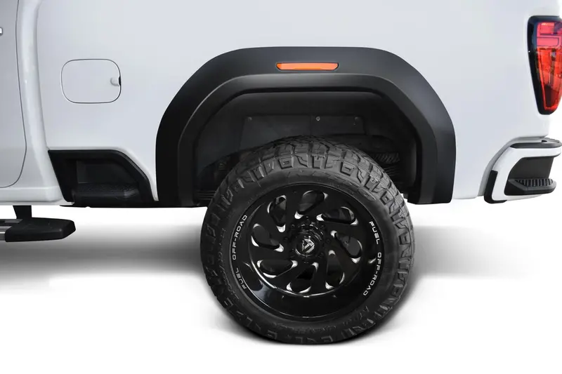 Bushwacker 40988-02 Black Extend-A-Fender Style Smooth Finish 4-Piece Fender Flare Set For 2020-2026 Gmc Sierra 2500 Hd/3500 Hd 2