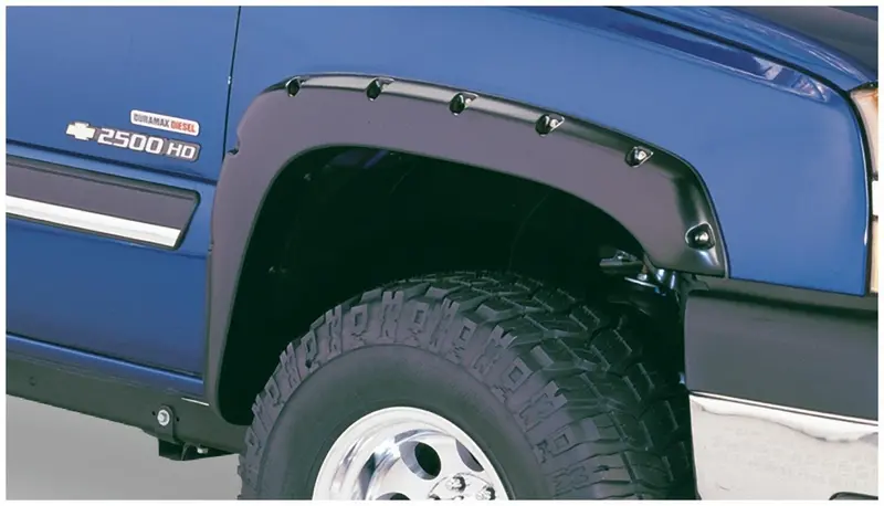 Bushwacker 40990-02 Black Pocket/Rivet Style Smooth Finish 4-Piece Fender Flare Set For 2021-2022 Chevrolet Colorado 61.7 In Bed 1