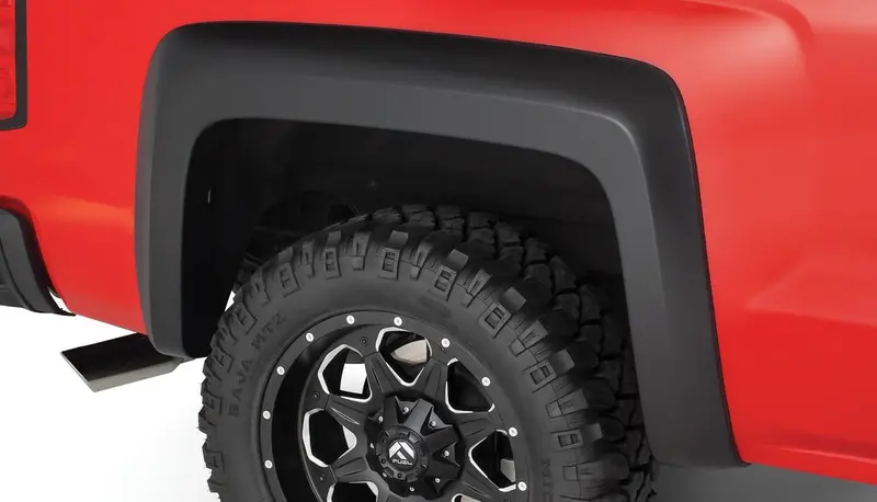 Bushwacker 41024-11 Black Extend-A-Fender Style Smooth Finish Rear Fender Flares For 1994-2003 Chevrolet S10 1