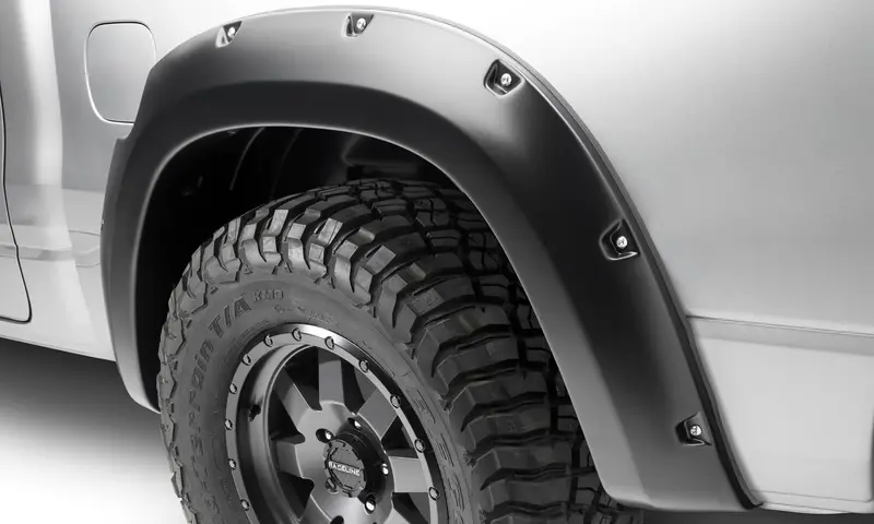 Bushwacker 50054-02 Black Pocket/Rivet Style Smooth Finish Rear Fender Flares For 2019-2022 Ram 1500; Will Not Fit Rebel And Trx Models 1