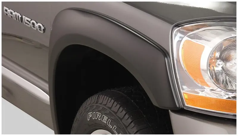 Bushwacker 50910-02 Black Oe-Style Smooth Finish 4-Piece Fender Flare Set For 2006-2008 Dodge Ram 1500; 2007-2009 Ram 2500, 3500; Fits 75.9/76.3 In. Bed 2