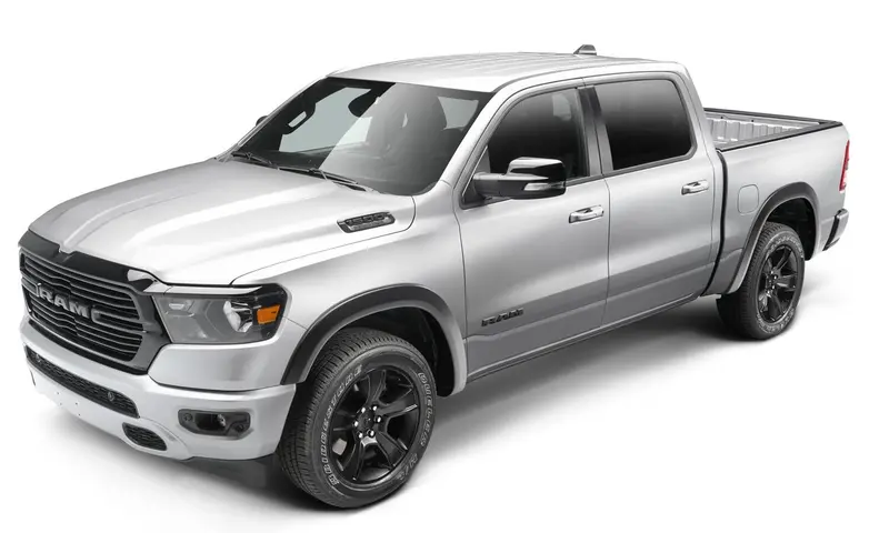 Bushwacker 50928-02 Black Oe-Style Smooth Finish 4-Piece Fender Flare Set For 2019-2022 Ram 1500; Will Not Fit Rebel And Trx Models 1