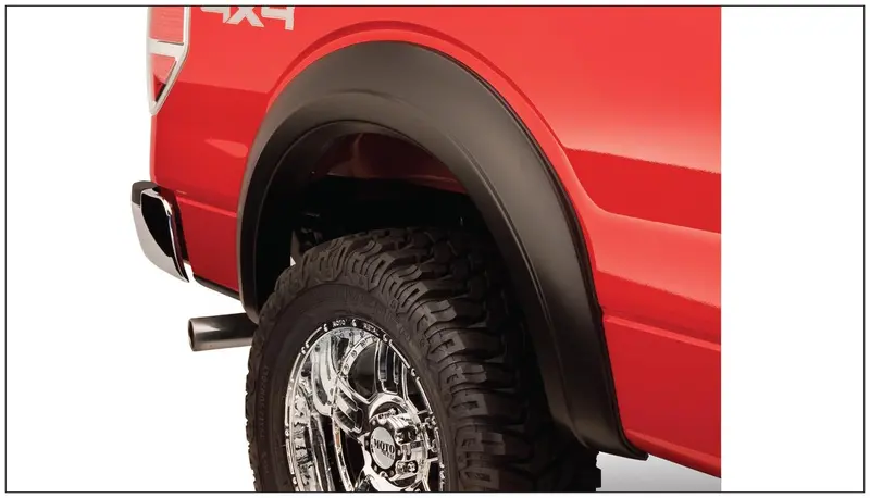 Bushwacker 60002-01 Black Extend-A-Fender Style Smooth Finish Rear Fender Flares For 1972-1980 International Scout Ii 1