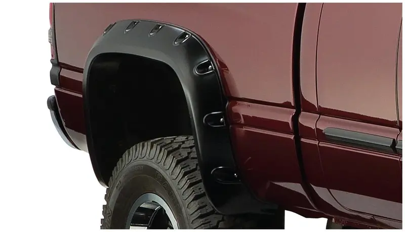 Bushwacker 60016-07 Black Pocket/Rivet Style Textured Finish Rear Fender Flares For 1986-1995 Suzuki Samurai 1