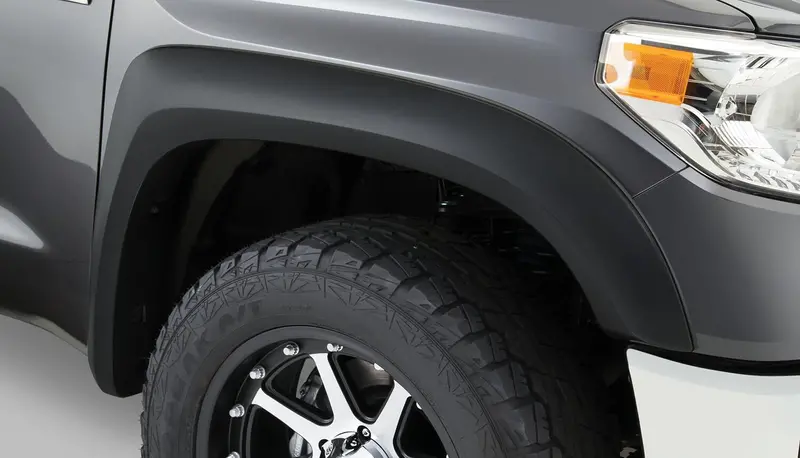 Bushwacker 70001-02 Black Extend-A-Fender Style Smooth Finish Front Fender Flares For 2004-2015 Nissan Titan W/O Lock Box 1
