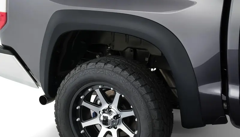 Bushwacker 70002-02 Black Extend-A-Fender Style Smooth Finish Rear Fender Flares For 2004-2015 Nissan Titan W/O Lock Box 1