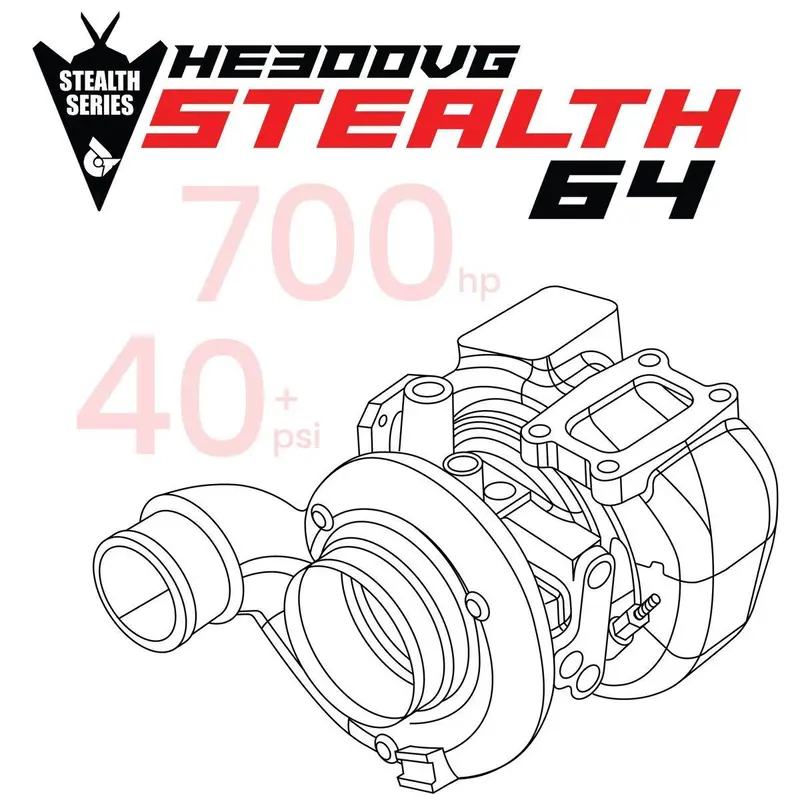 Calibrated Power Stealth Mach 1 (64) Turbo He300vg For 13-18 Dodge Ram 2500/3500 2