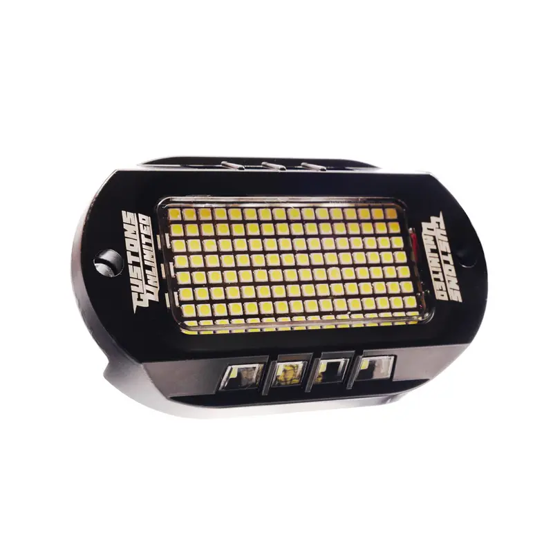 Customs Unlimited Pure White 144 Led Plug & Play 12 Pod Blazing Rock Light Kit - Universal 2