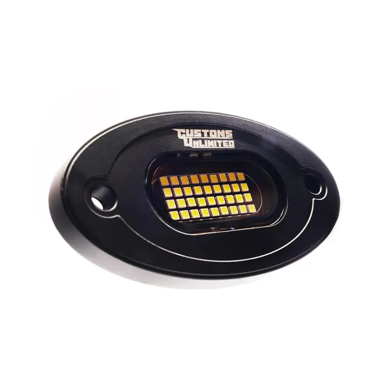 Customs Unlimited Pure White 36 Led Plug & Play Extreme Brightness 12 Pod Rock Light Kit - Universal 2