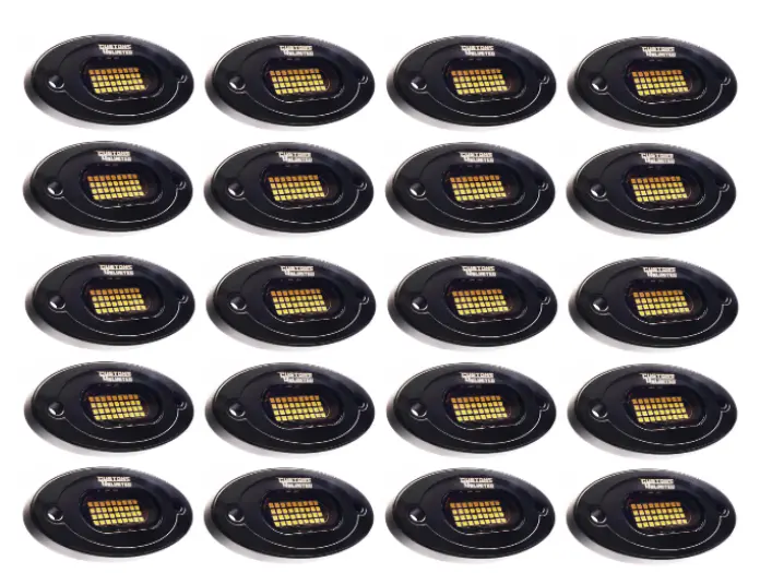 Customs Unlimited Pure White 36 Led Plug & Play Extreme Brightness 20 Pod Rock Light Kit - Universal 1