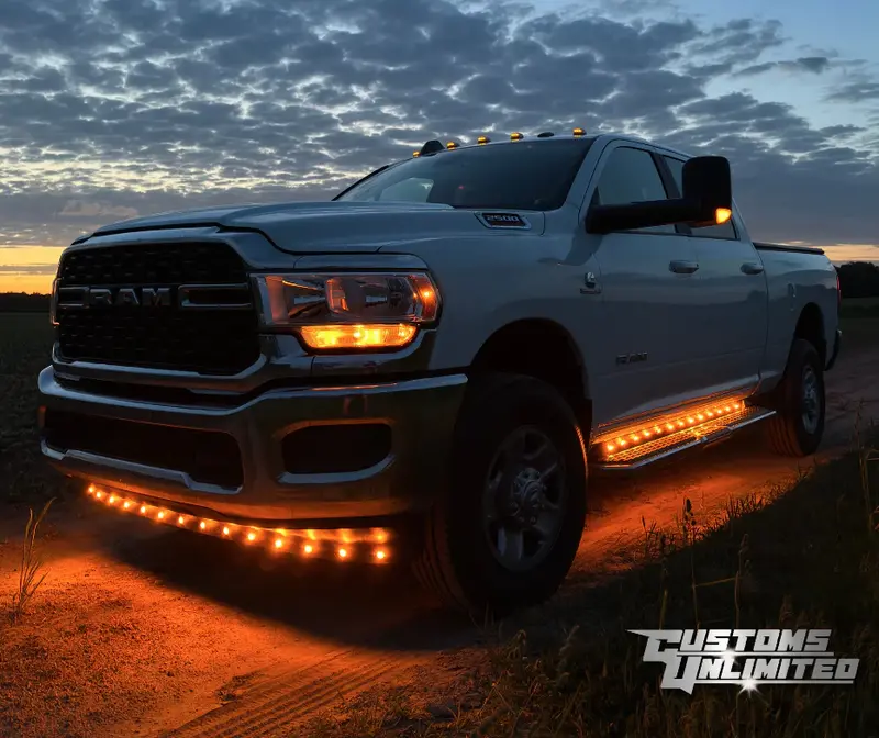 Customs Unlimited Rocker Running 13 Light Kit For 2019-2024 Ram 2500/3500 6.7L 2