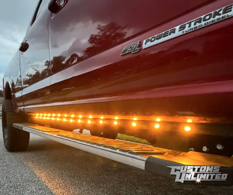 Customs Unlimited Rocker Running 15 Light Kit For 2017-2019 Ford Superduty 6.7L 1