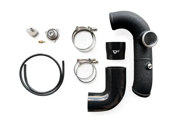 Cvf Aluminum Intercooler Charge Pipe Kit With Tial Flange For 2013-2018 Ford Focus St 1