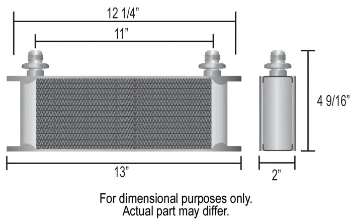 Derale 10 Row Stack Plate Engine Oil Cooler Kit W/ Sandwich Adapter - Universal 2