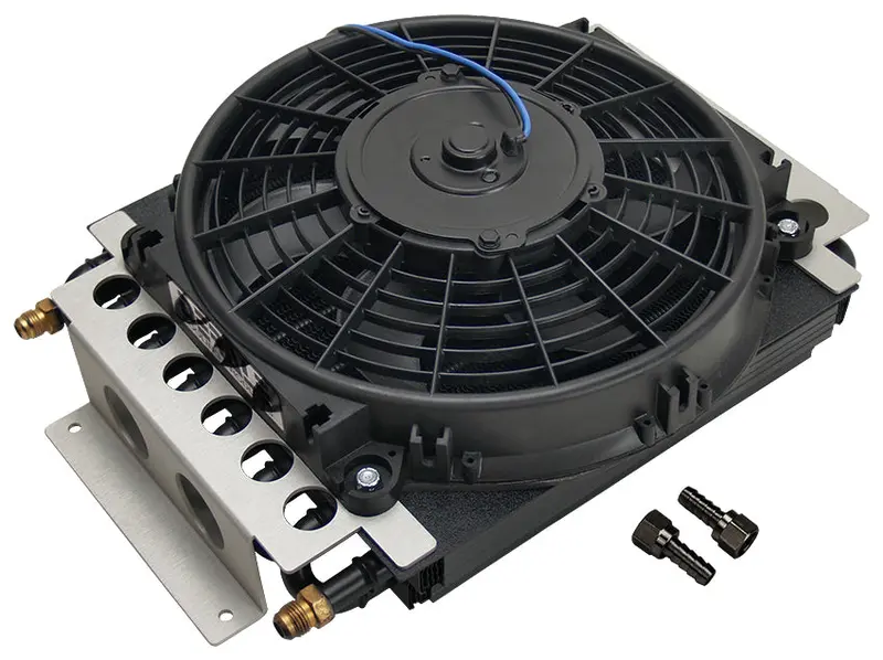 Derale 16 Pass Electra-Cool Remote Cooler -6An Inlets 10" Fan - 15.75" X 11.5" 1
