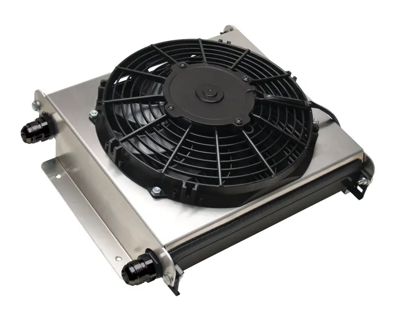 Derale 40 Row Hyper-Cool Extreme Remote Fluid Cooler -10An 10" Fan 13" X 14.75" 1