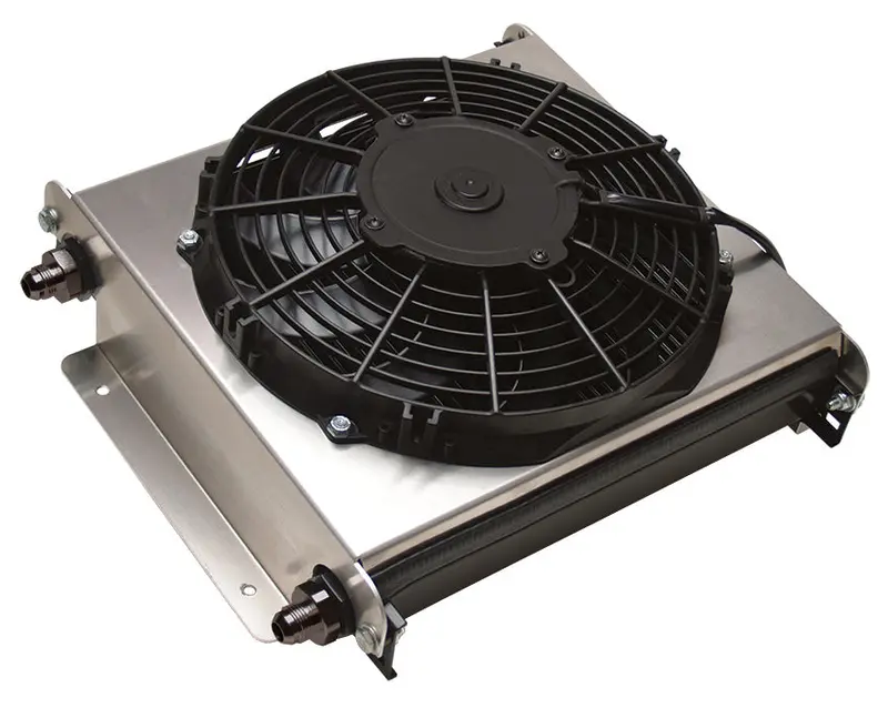 Derale 40 Row Hyper-Cool Extreme Remote Fluid Cooler -8An 10" Fan - 13" X 14.75" 1