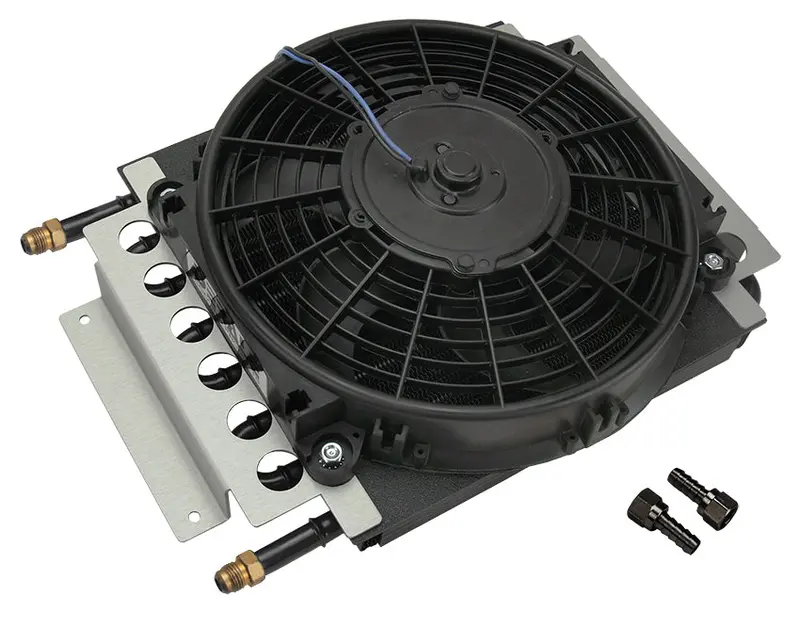 Derale 8 Pass Electra-Cool Remote Fluid Cooler (-6An) 10" Fan - 15.75" X 11.5" 1