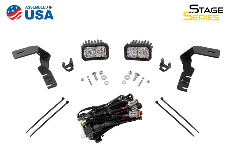 Diode Dynamics Clear Ssc2 Sport 6000K Led Ditch Light Kit For 2019-2023 Ford Ranger 1