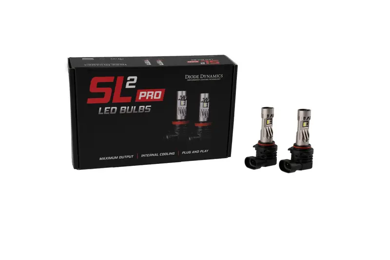 Diode Dynamics Fog Light (Pair) White Sl2 Pro Led Bulbs 9006/9012 6000K 2