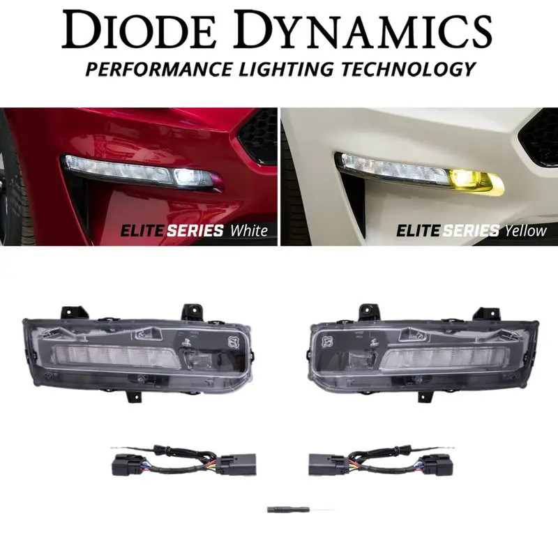 Diode Dynamics Plug-And-Play Led Combination Fog Lamp Set For 2018-2023 Ford Mustang 1