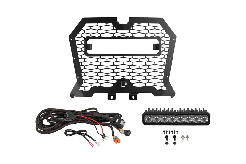 Diode Dynamics Ss10 Max White/Multicolor Backlit Sae Light Bar Grille Kit For 2019–2024 Polaris Rzr Xp 1000 1