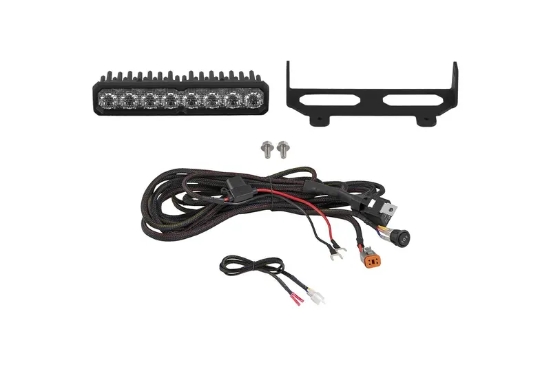Diode Dynamics Ss10 Pro Sae White/Multicolor Backlit Shock Mount Light Bar For 17-26 Can-Am Maverick X3 1