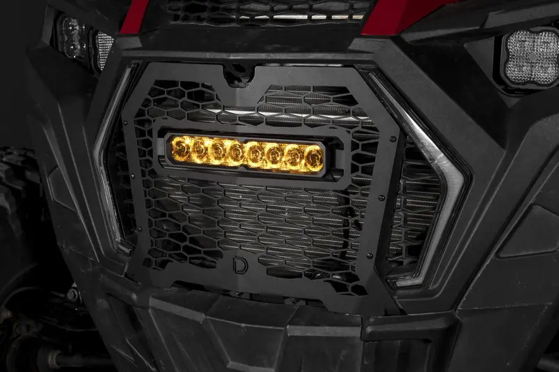 Diode Dynamics Ss10 Pro Yellow/Amber Backlit Combo Led Light Bar Grille Kit For 2019–2024 Polaris Rzr Xp 1000 2