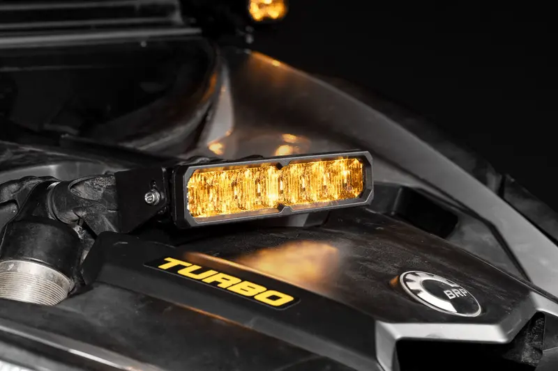 Diode Dynamics Ss10 Sport Yellow Sae Amber Backlit Shock Mount Light Bar For 2017-2026 Can-Am Maverick X3 2