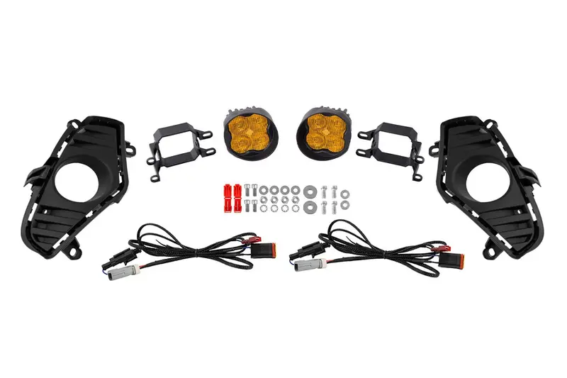 Diode Dynamics Ss3 3" Max Yellow/Amber Backlit Fog Light For 2022–2025 Toyota Rav4 1