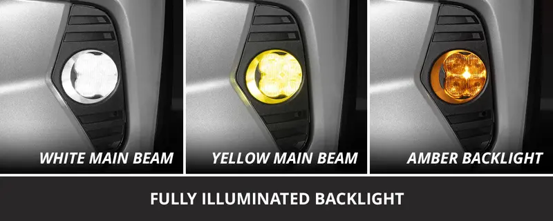 Diode Dynamics Ss3 3" Max Yellow/Amber Backlit Fog Light For 2022–2025 Toyota Rav4 2