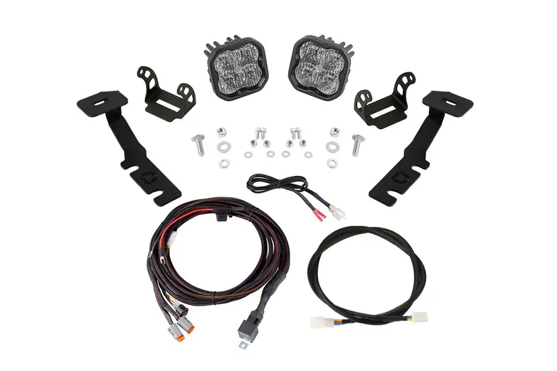 Diode Dynamics Ss3 3" Pro White/Amber Backlit Ditch Light Kit For 2019–2025 Toyota Rav4 1