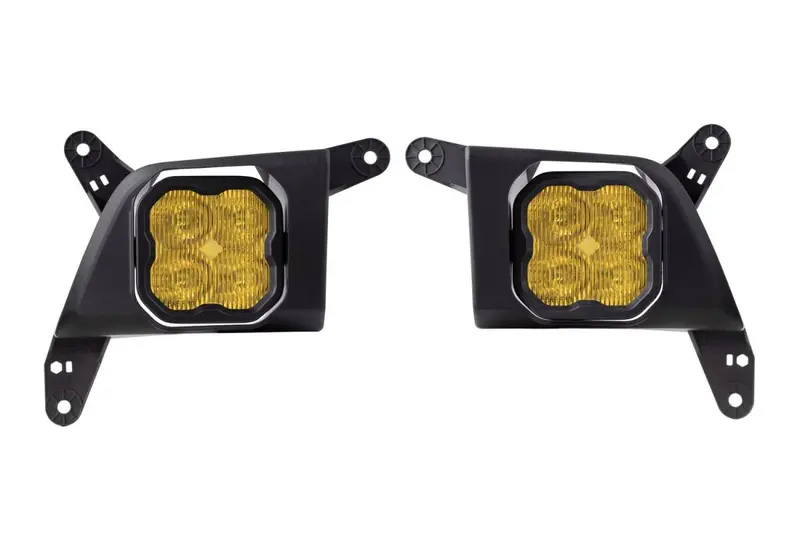 Diode Dynamics Ss3 Amber Pro Fog Light Kit W/Backlight For 2019-2021 Chevy 1500 1