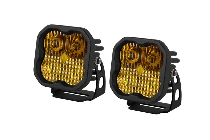 Diode Dynamics Ss3 Pro Amber Combo Light Pod Set W/ Amber Backlight W/ Harness 1