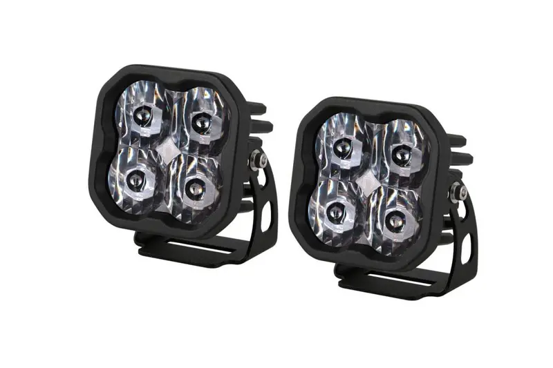 Diode Dynamics Ss3 Pro White Driving Light Pod Set W Amber Backlight W/ Harness 1