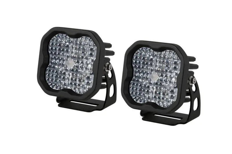 Diode Dynamics Ss3 Pro White Universal Flood Light Pod Set W Amber Backlight 1