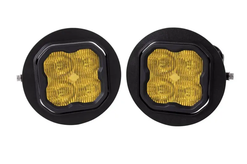 Diode Dynamics Ss3 Pro Yellow Sae Type Ft Fog Light Kit W/ Amber Backlight 2