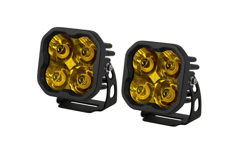 Diode Dynamics Ss3 Sport Amber Universal Spot Light Pod Set W Amber Backlight 1