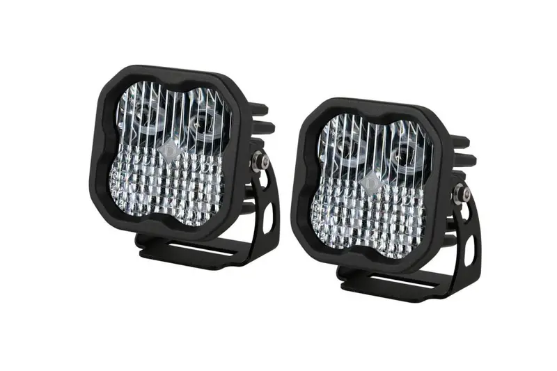 Diode Dynamics Ss3 Sport White Combo Light Pod Set W Amber Backlight & Harness 1