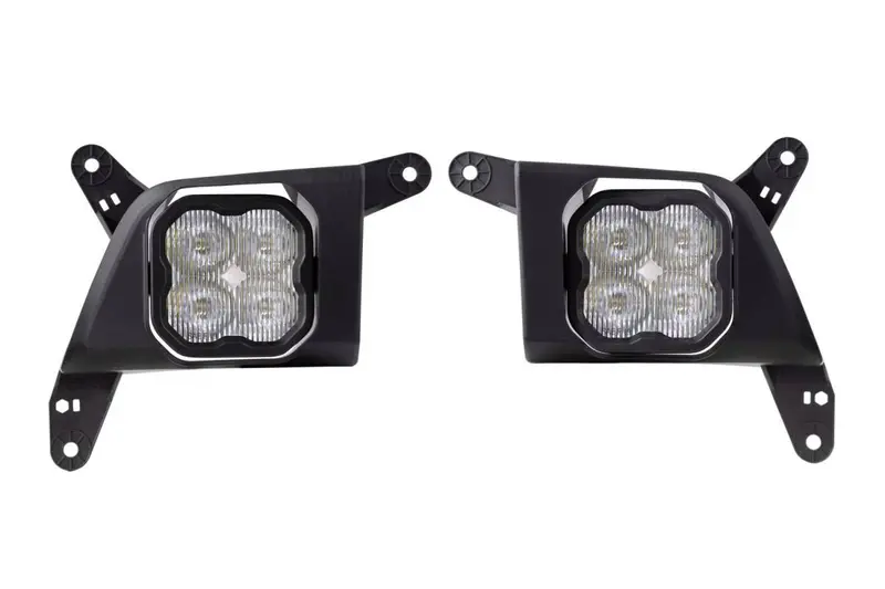 Diode Dynamics Ss3 White Sport Led Fog Light W/Backlight For 20-22 Chevy 2500 1