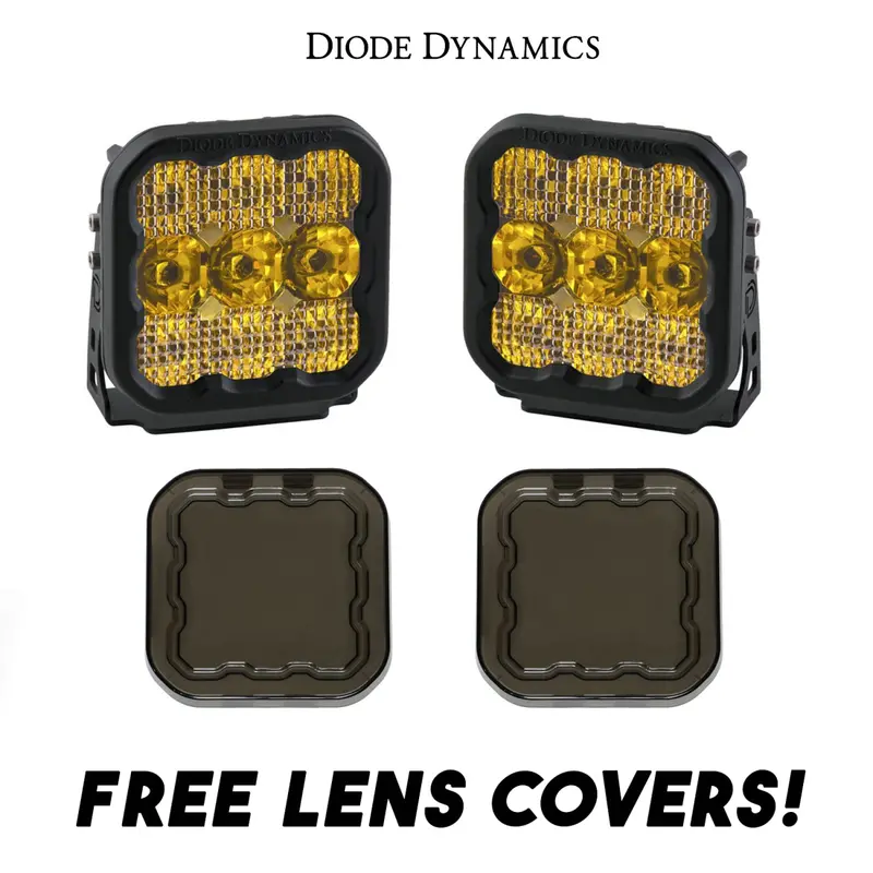 Diode Dynamics Ss5 Amber Sport Universal Combo Light Kit W/ Smoked Lens Covers 1