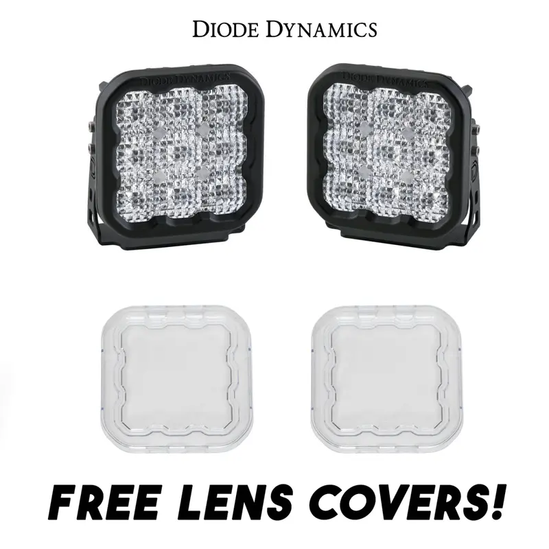 Diode Dynamics Ss5 Pro Led Flood Light Kit W/ Multi Backlight Colors & Covers 1