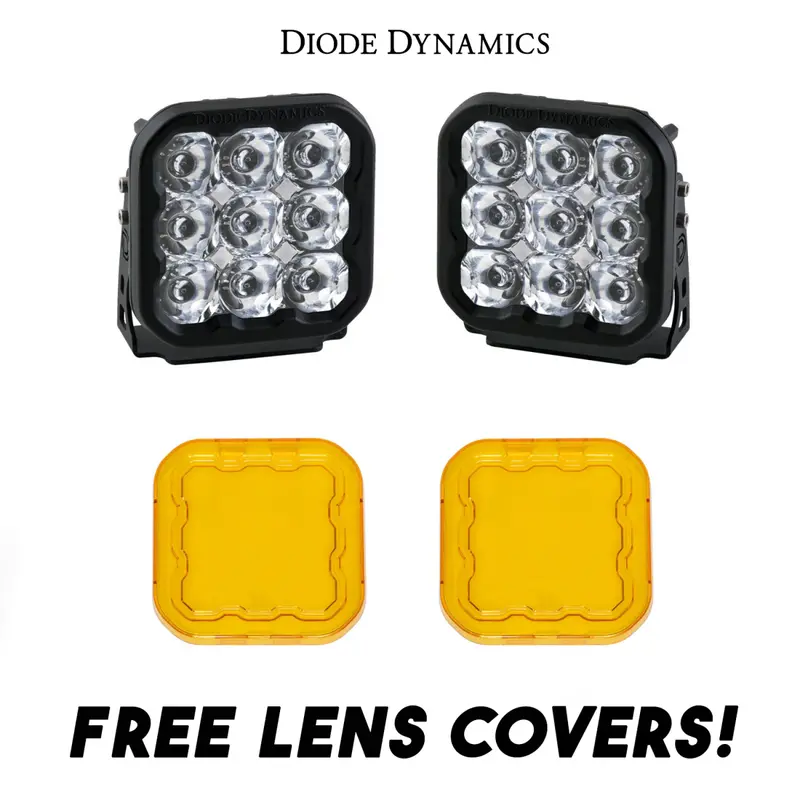 Diode Dynamics Ss5 Pro Led Spot Light Pod Kit W/ Multi Backlight Colors & Covers 1
