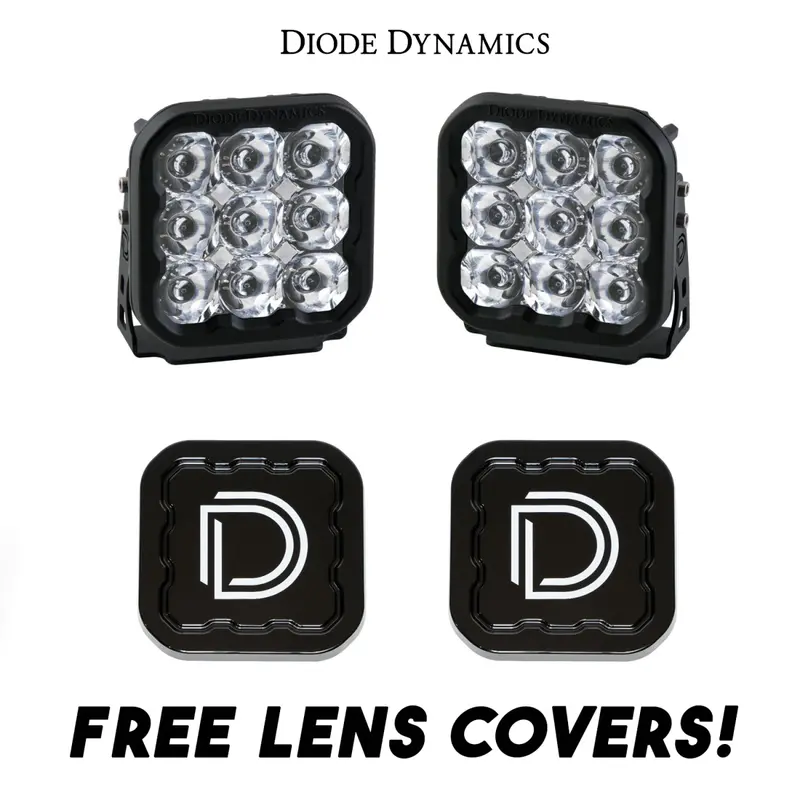 Diode Dynamics Ss5 Pro Led Spot Light Pod Kit W/ Multi Backlight Colors & Covers 1