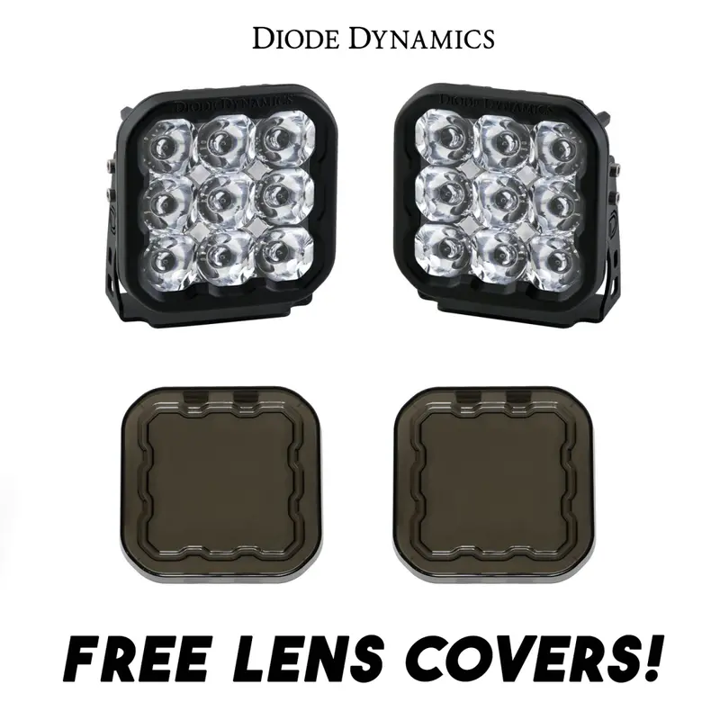 Diode Dynamics Ss5 Pro Led Spot Light Pod Kit W/ Multi Backlight Colors & Covers 1