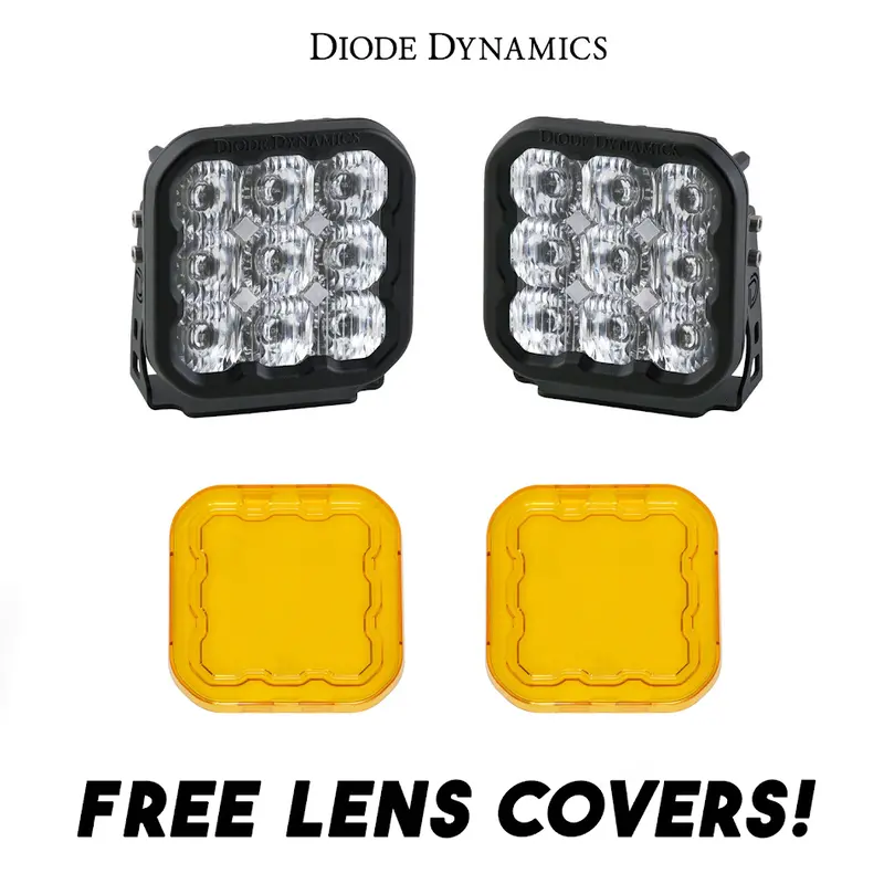Diode Dynamics Ss5 Sport Driving Light Kit W/ Multi Backlight Colors & Covers 1